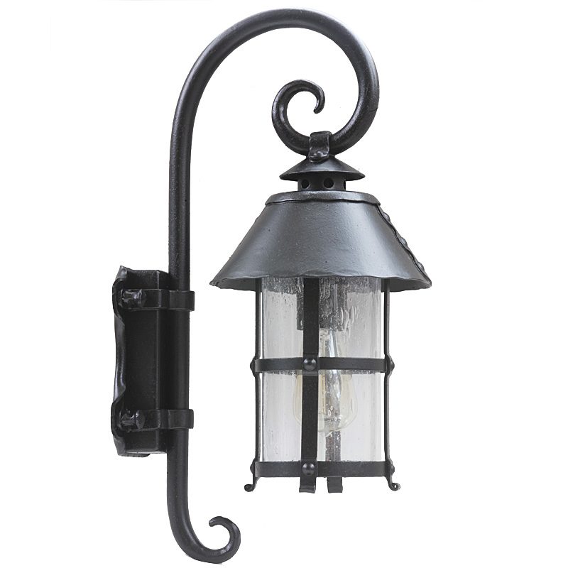Hand-forged wrought iron wall lantern by Robers
