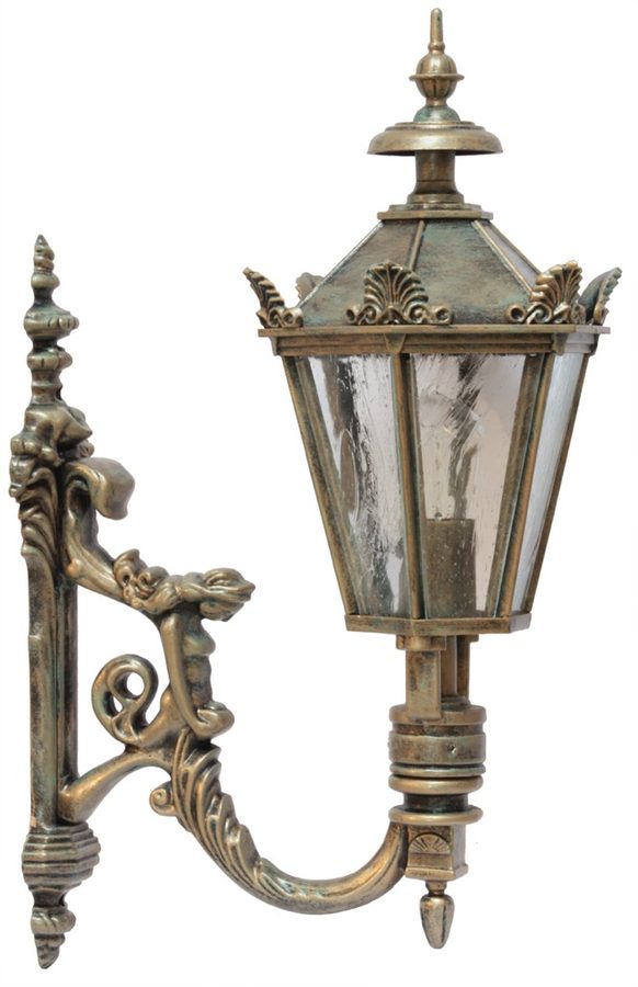 Old Berlin style lantern on an ornamental cast bracket